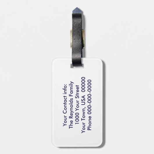 Dove of Peace Bagagelabel (Achterkant verticaal)