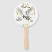Dove of Peace Baptisme Handwaaier (Achterkant)