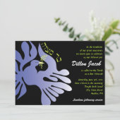 Dove of Peace Bar Bat Mitzvah Uitnodiging (Staand voorkant)