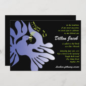 Dove of Peace Bar Bat Mitzvah Uitnodiging (Voorkant / Achterkant)