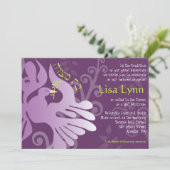 Dove of Peace Bat Mitzvah Uitnodiging (Staand voorkant)