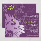 Dove of Peace Bat Mitzvah Uitnodiging (Voorkant / Achterkant)