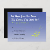 Dove of Peace Bat Mitzwa Uitnodiging ANTWOORD (Voorkant / Achterkant)