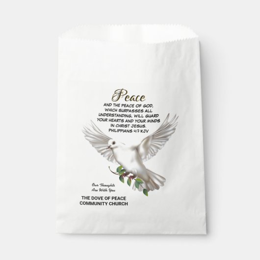Dove of Peace Bedankzakje (Voorkant)