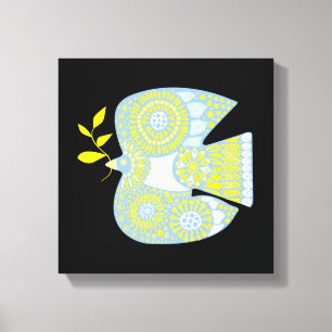 Dove of Peace Bird Design Modern Art Canvas Print