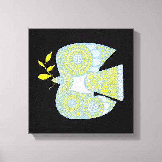 Dove of Peace Bird Design Modern Art Canvas Print (Voorkant)