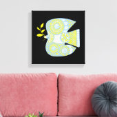 Dove of Peace Bird Design Modern Art Canvas Print (Insitu (Woonkamer))