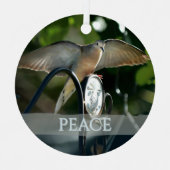 Dove of Peace Bird Photography Customizable Metalen Ornament (Voorkant)