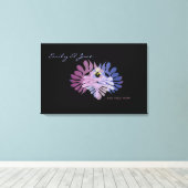 Dove of Peace B'nai Bat Mitzvah Sign In Board Canvas Afdruk (Insitu (Houten vloer))