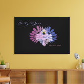 Dove of Peace B'nai Bat Mitzvah Sign In Board Canvas Afdruk (Insitu (Woonkamer))