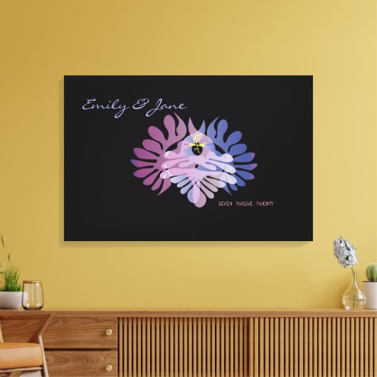 Dove of Peace B'nai Bat Mitzvah Sign In Board Canvas Afdruk (Insitu (Woonkamer))