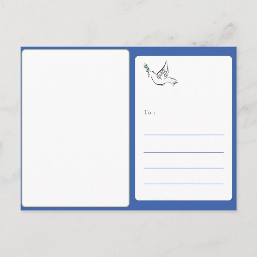 Dove of Peace Briefkaart (Achterkant)