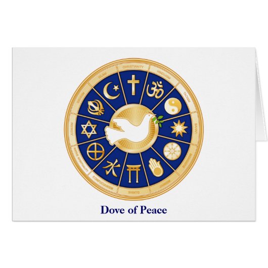Dove of Peace Card (Voorkant Horizontaal)