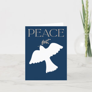 Dove of Peace Christmas Design Blauw Feestdagen Kaart