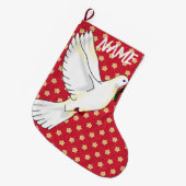 DOVE OF PEACE Christmas Stocking NAAM Grote Kerstsok (Voorkant (Hangend))