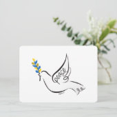 Dove of Peace Custom greeting Save The Date (Staand voorkant)