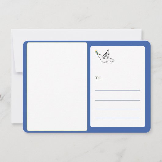 Dove of Peace Custom greeting Save The Date (Achterkant)