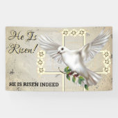 Dove of Peace Easter Church Spandoek (Horizontaal)