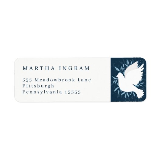 Dove of Peace Etiket (Voorkant)