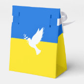 Dove of Peace Favor Box Oekraïense vlag - Vrijheid Bedankdoosjes (Achterkant)