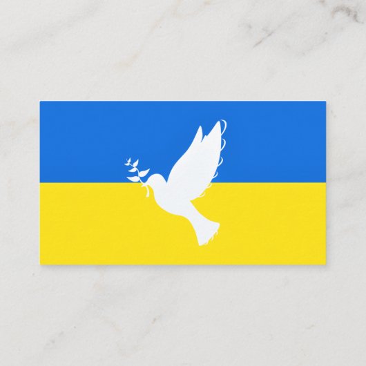 Dove of Peace Flag in Oekraïne - Vrijheid Visitekaartje (Achterkant)