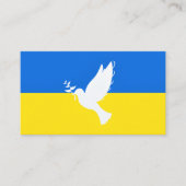 Dove of Peace Flag in Oekraïne - Vrijheid Visitekaartje (Voorkant)
