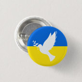 Dove of Peace - Flag op Oekraïne - Peace Button (Voorkant /achterkant)