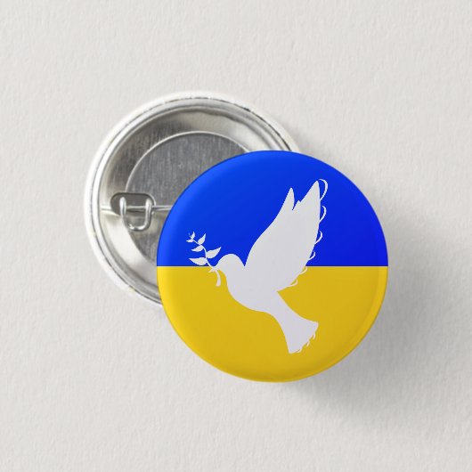 Dove of Peace - Flag op Oekraïne - Peace Button (Voorkant /achterkant)
