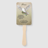 Dove of Peace Gepersonaliseerd Schrift Verse Progr Handwaaier (Voorkant)