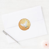 Dove of Peace Gold Wax Seal Ronde Sticker (Envelop)