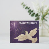 Dove of Peace Happy Holidays - Postcard Feestdagenkaart (Staand voorkant)