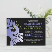 Dove of Peace Hebreeuwse Bar Bat Mitzvah Uitnodigi Kaart (Staand voorkant)