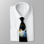 Dove of Peace Heilige Geest over Aarde met Regenbo Stropdas (Gebonden)