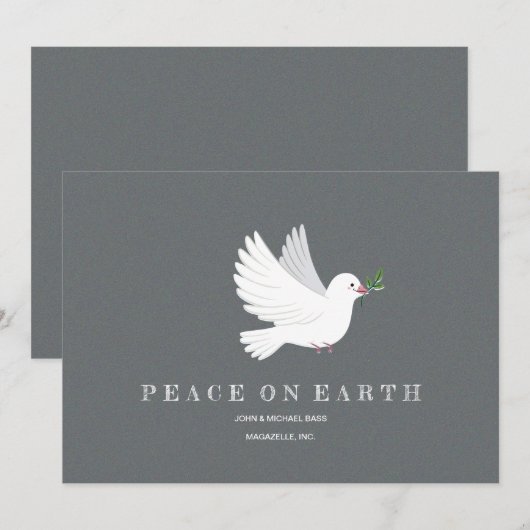 Dove of Peace Holiday Card Kaart (Voorkant / Achterkant)