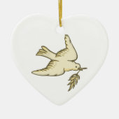 Dove of Peace Keramisch Ornament (Voorkant)