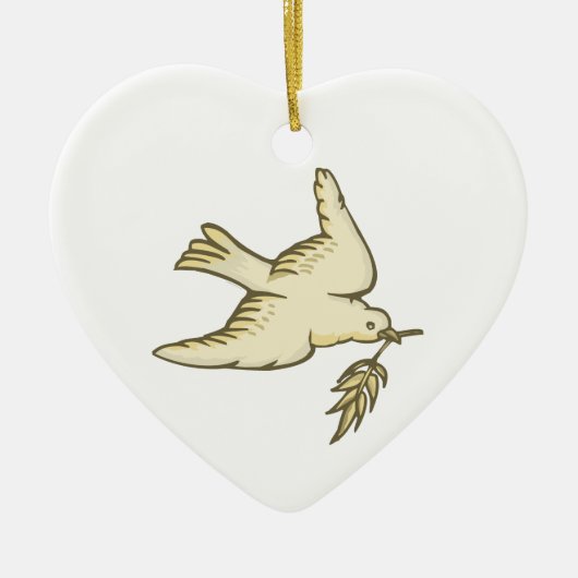Dove of Peace Keramisch Ornament (Voorkant)