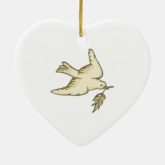 Dove of Peace Keramisch Ornament (Achterkant)