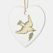 Dove of Peace Keramisch Ornament (Links)