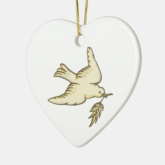 Dove of Peace Keramisch Ornament (Links)
