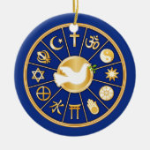 Dove of Peace Keramisch Ornament (Voorkant)