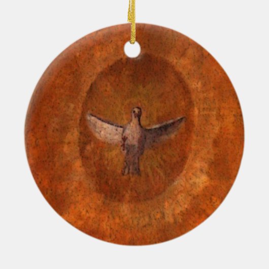 Dove of Peace Keramisch Ornament (Achterkant)