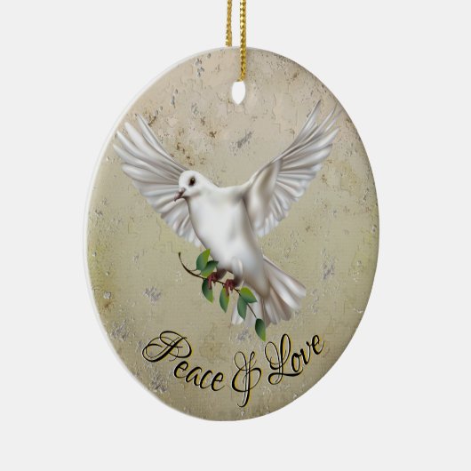 Dove of Peace Keramisch Ornament (Rechts)
