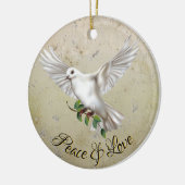 Dove of Peace Keramisch Ornament (Links)