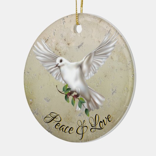 Dove of Peace Keramisch Ornament (Links)