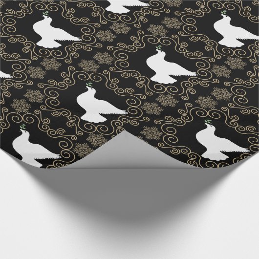 Dove of Peace Kerstfeestdag Cadeaupapier (Hoek)