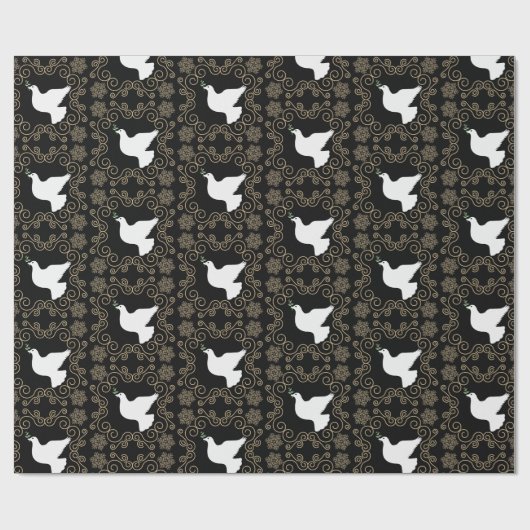 Dove of Peace Kerstfeestdag Cadeaupapier (Vlak)