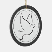 Dove of Peace Kerstfoto Keramisch Ornament (Rechts)