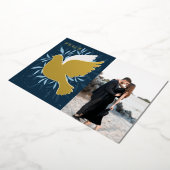 Dove of Peace Kerstmis Folie Holiday Kaart (Gedraaid)