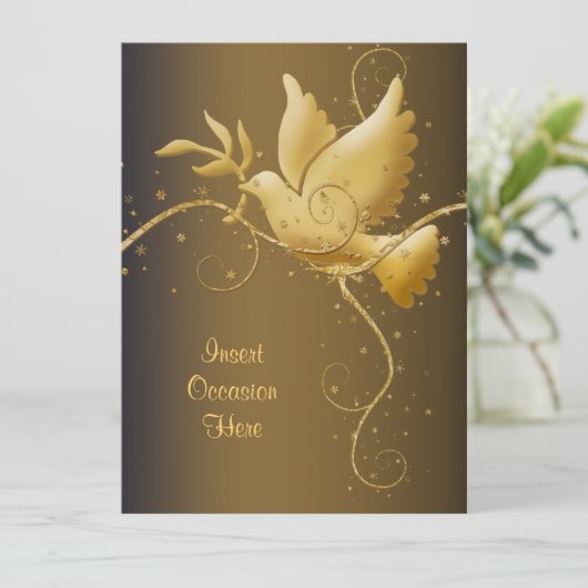 Dove of peace Kerstmis Kaart (Staand voorkant)