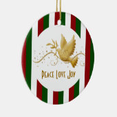 Dove of peace Kerstmis Keramisch Ornament (Rechts)